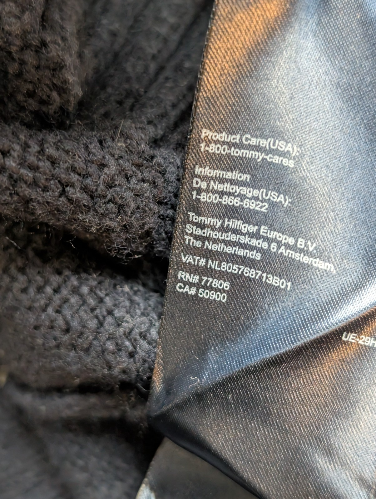 Pull Chaud Tommy Hilfiger Bleu Marine - Grand Logo - Taille S