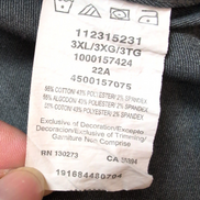 Chemise Wrangler Manches Courtes Grise à Poches Stretch Taille 3XLTG