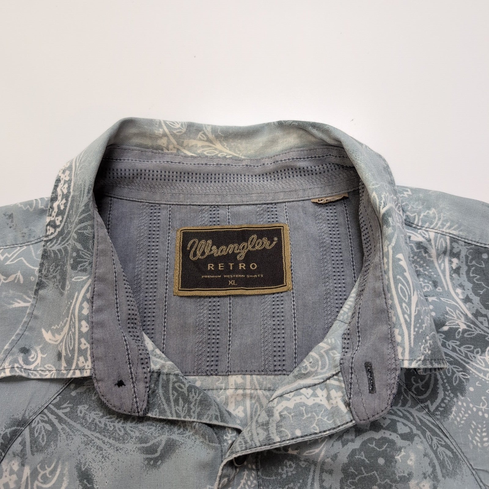 Chemise Wrangler Western Retro Motif Paisley - Taille XL