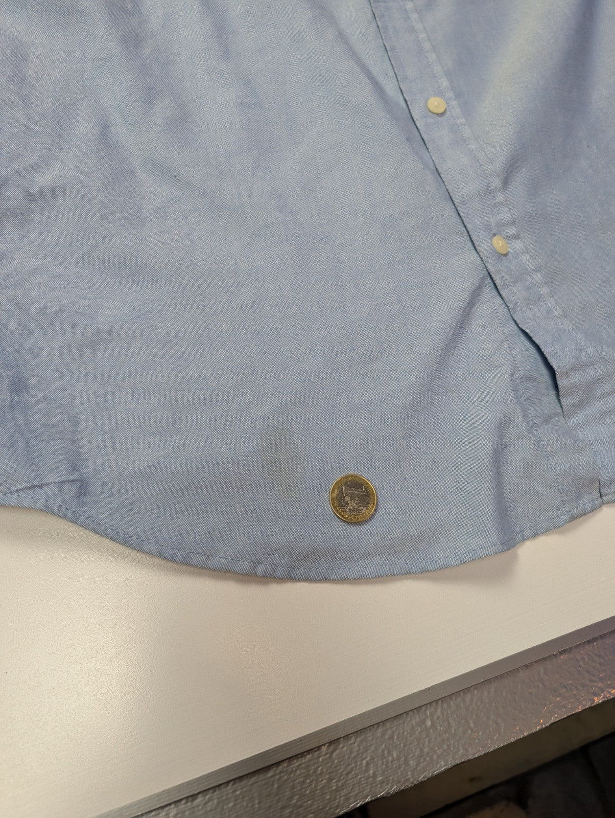 Chemise U.S. Polo ASSN bleu clair uni manches longues 1 poche taille L