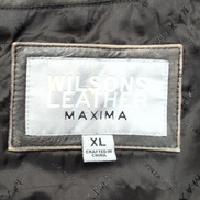 ✨ WILSONS LEATHER MAXIMA Blouson Veste Cuir Véritable Patiné Marron XL Biker |41