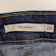 Jean Levi's 711 Femme Bleu Foncé Skinny Ultra Stretch W26 L28 Intemporel
