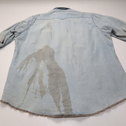 Chemise Wrangler 2XL Tall Jean Western Vintage GRUNG manches longues