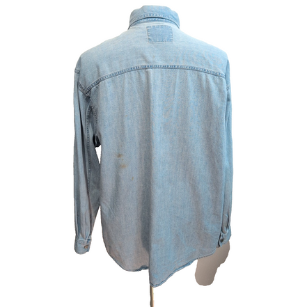Chemise Levi's XL Jean Bleu 100% Coton 2 Poches Boutons Métal Logo