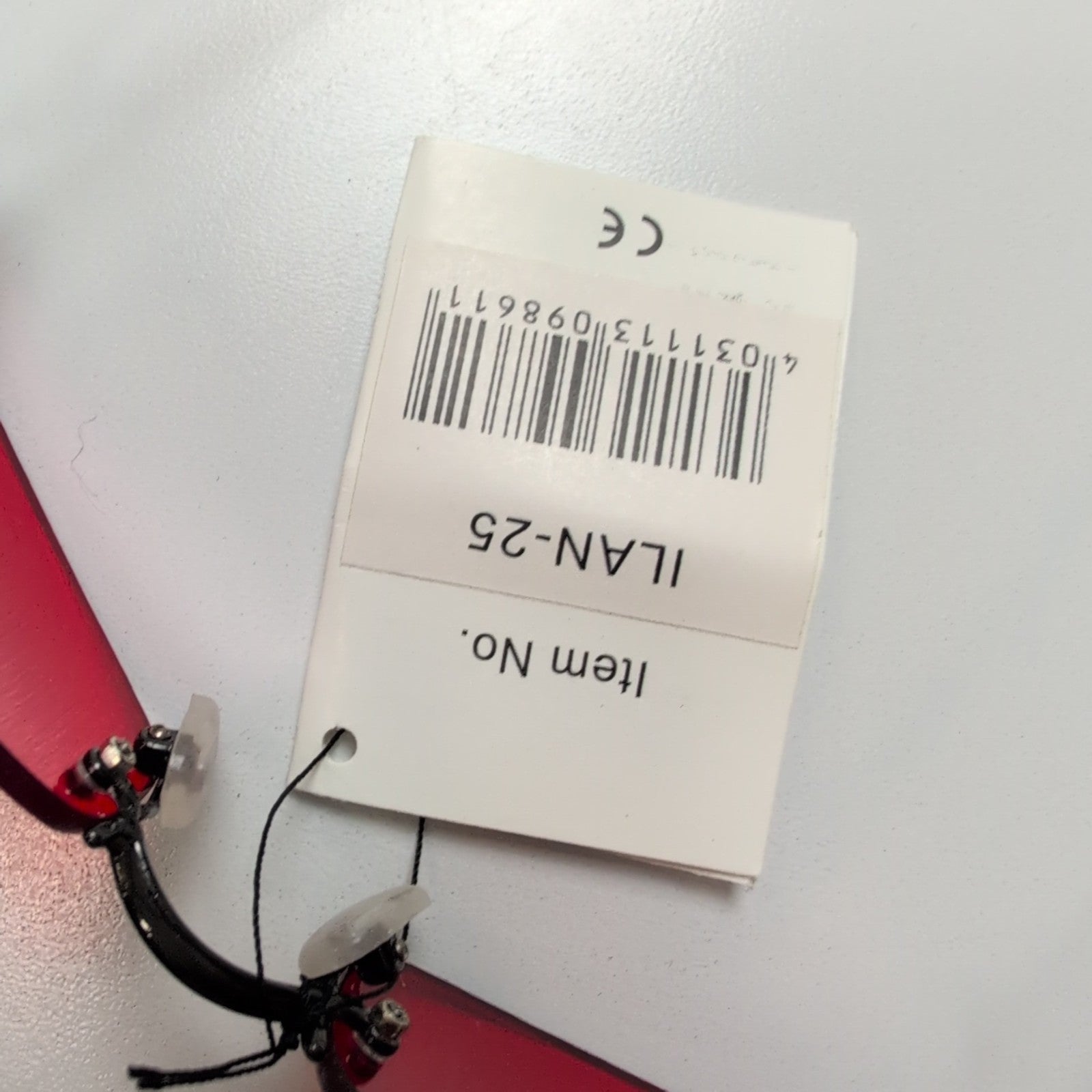 Lunettes de soleil Y2K Cyber Rimless Teintées Rouge Branche Fine Métal