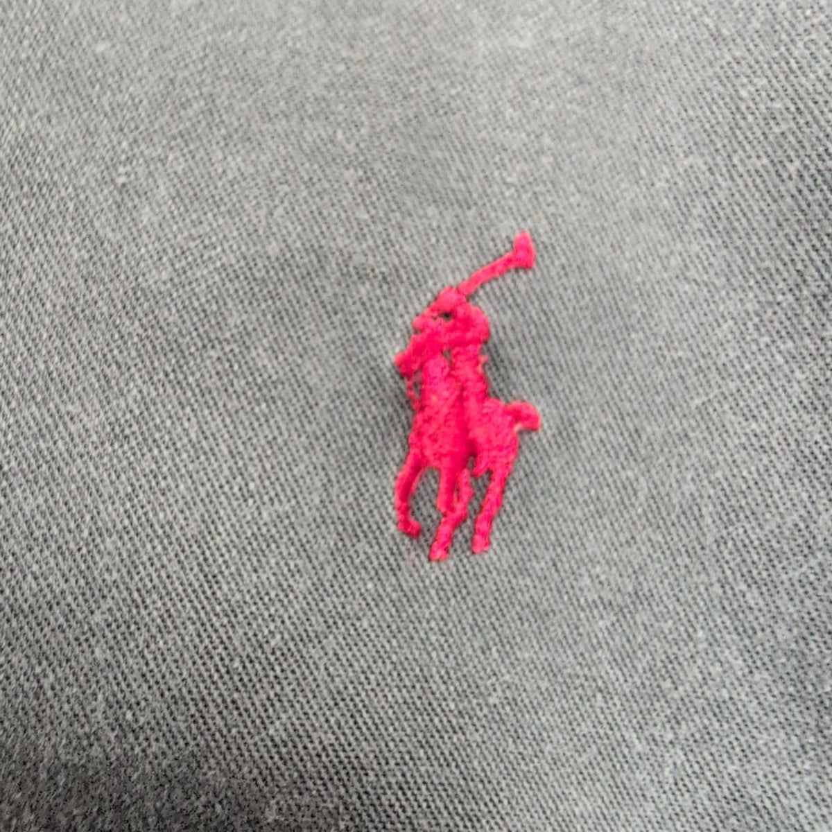 Chemise Ralph Lauren M Gris Anthracite Vintage Logo Rouge Coton Singapore
