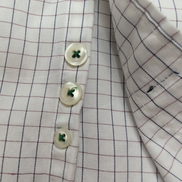 Chemise Tommy Hilfiger Homme Taille M Blanche petits Carreaux Col Pression