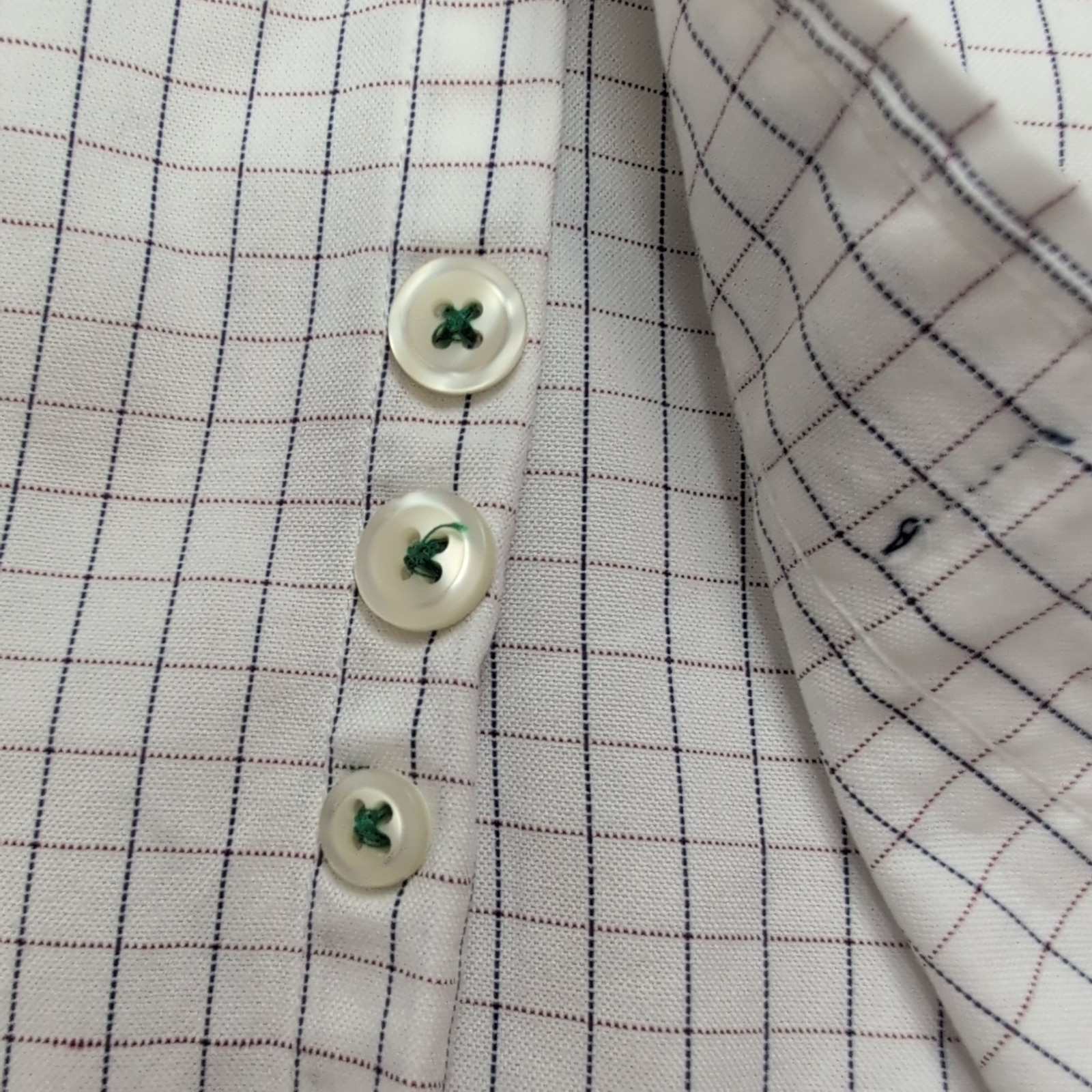 Chemise Tommy Hilfiger Homme Taille M Blanche petits Carreaux Col Pression