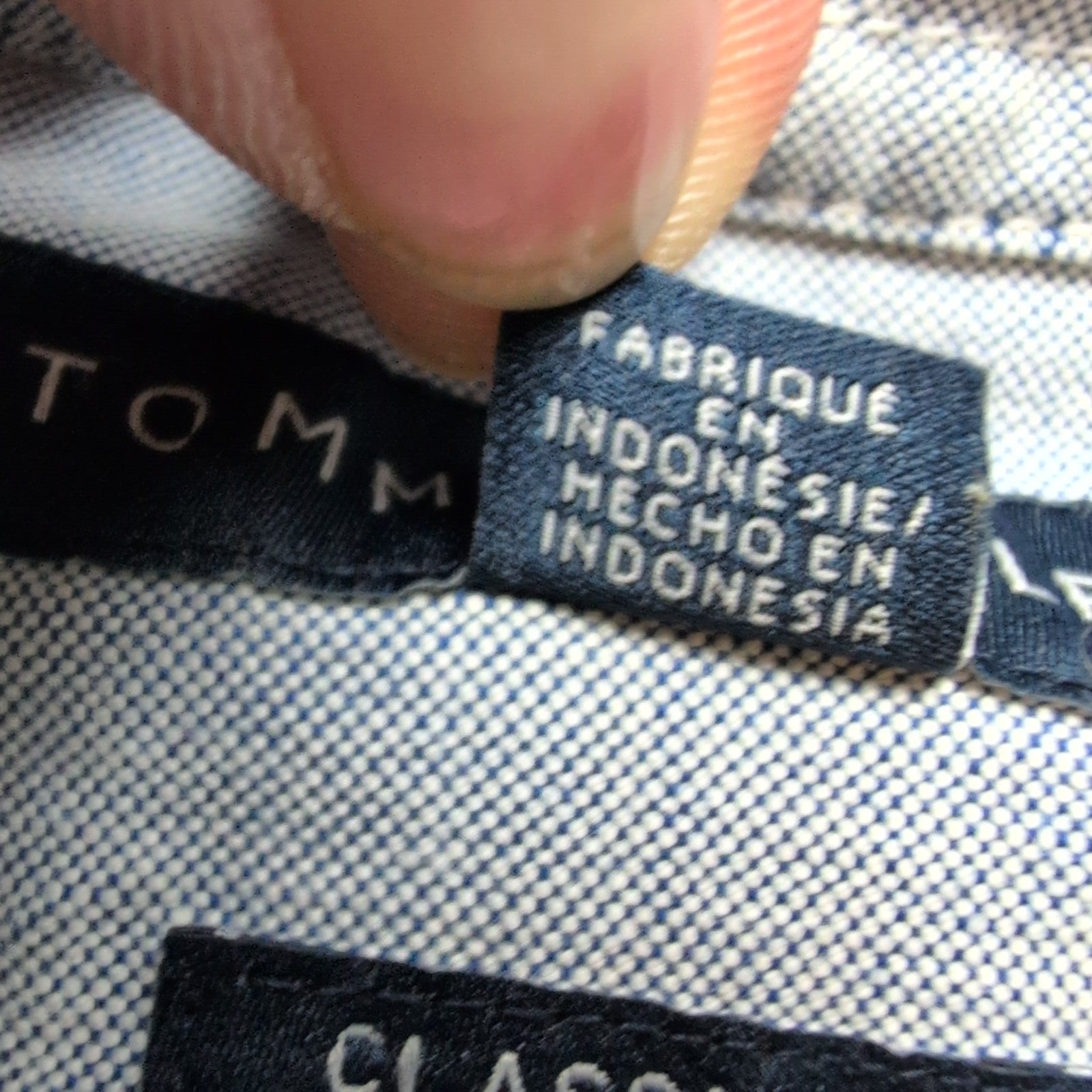 Chemise Tommy Hilfiger CHEERS!! Homme L Classic Fit Verte Carreaux Coton