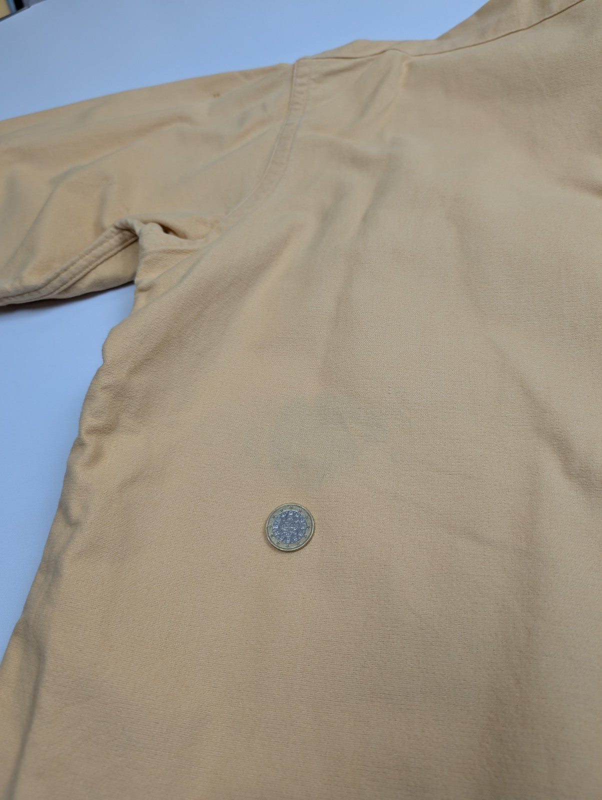 L.L. Bean Chemise Homme XL Vintage Flannelle Workwear CHAMOISÉE Jaune Pâle