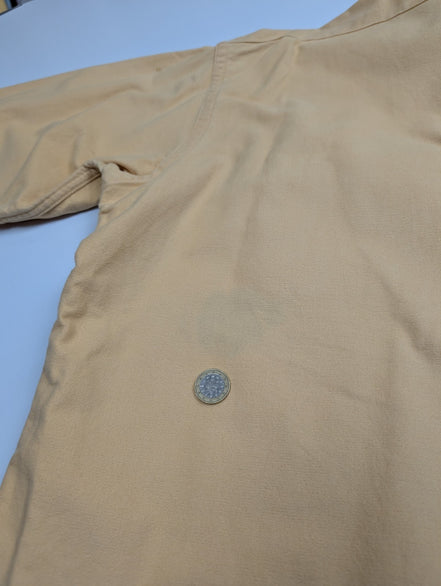 L.L. Bean Chemise Homme XL Vintage Flannelle Workwear CHAMOISÉE Jaune Pâle