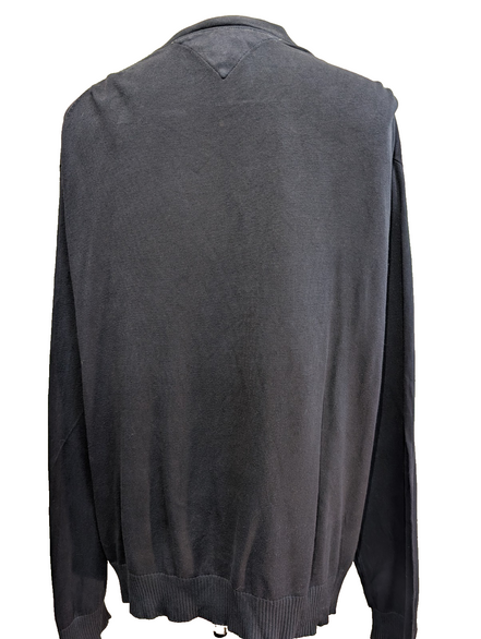 Pull Tommy Hilfiger Col V Bleu Marine Coupe Large - Taille 3XL (XXL TG)