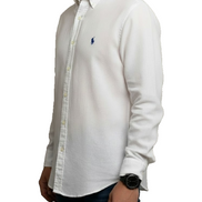 Chemise Ralph Lauren blanche uni logo marine taille 5XL (4x big) #2514