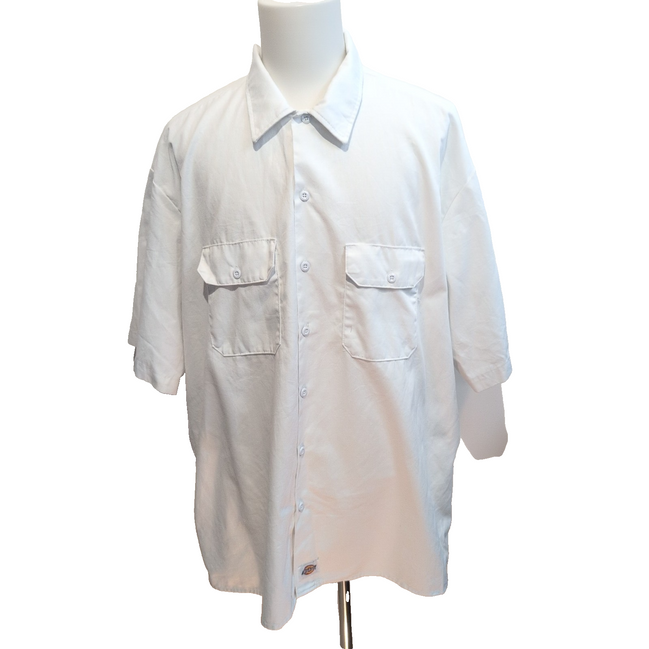 Chemise Dickies 3XL Blanc Workwear Manches Courtes 2 Poches Logo