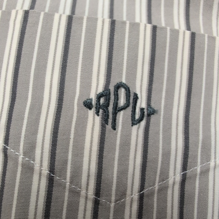 Chemise Polo Ralph Lauren S Vintage Marron Rayures Logo RPL Rare Coton