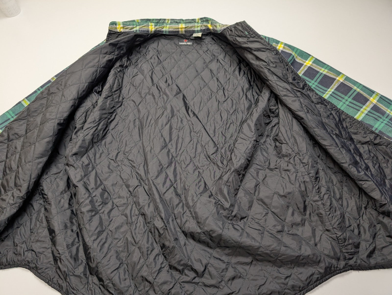 Turning Point Veste Surchemise Matelassée Carreaux Vert Jaune XL Hiver |253S