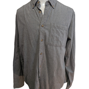 EDDIE BAUER Flanelle Grise XL Classique EE VINTAGE 100% Coton | 323S