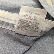 Chemise Pendleton L Bleu Uni Oxford 100% Coton Manches Longues