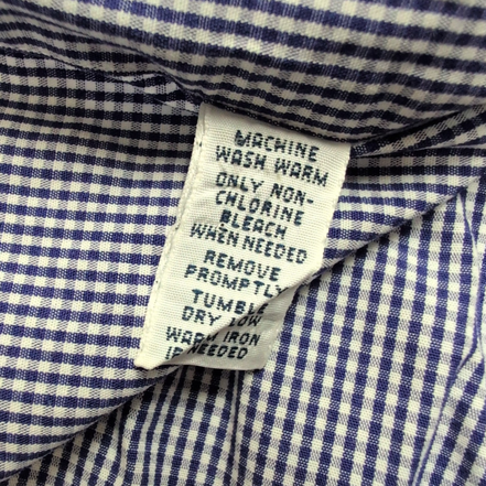 Chemise Ralph Lauren M L Bleue Fins Carreaux Coton Manches Longues