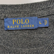 Sweat Polo Ralph Lauren Gris Foncé Logo Noir - Tissu Haute Qualité - Taille L