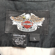 Chemise Harley Davidson L Flammes Tête de Mort 2 Poches Zippées Manches courtes