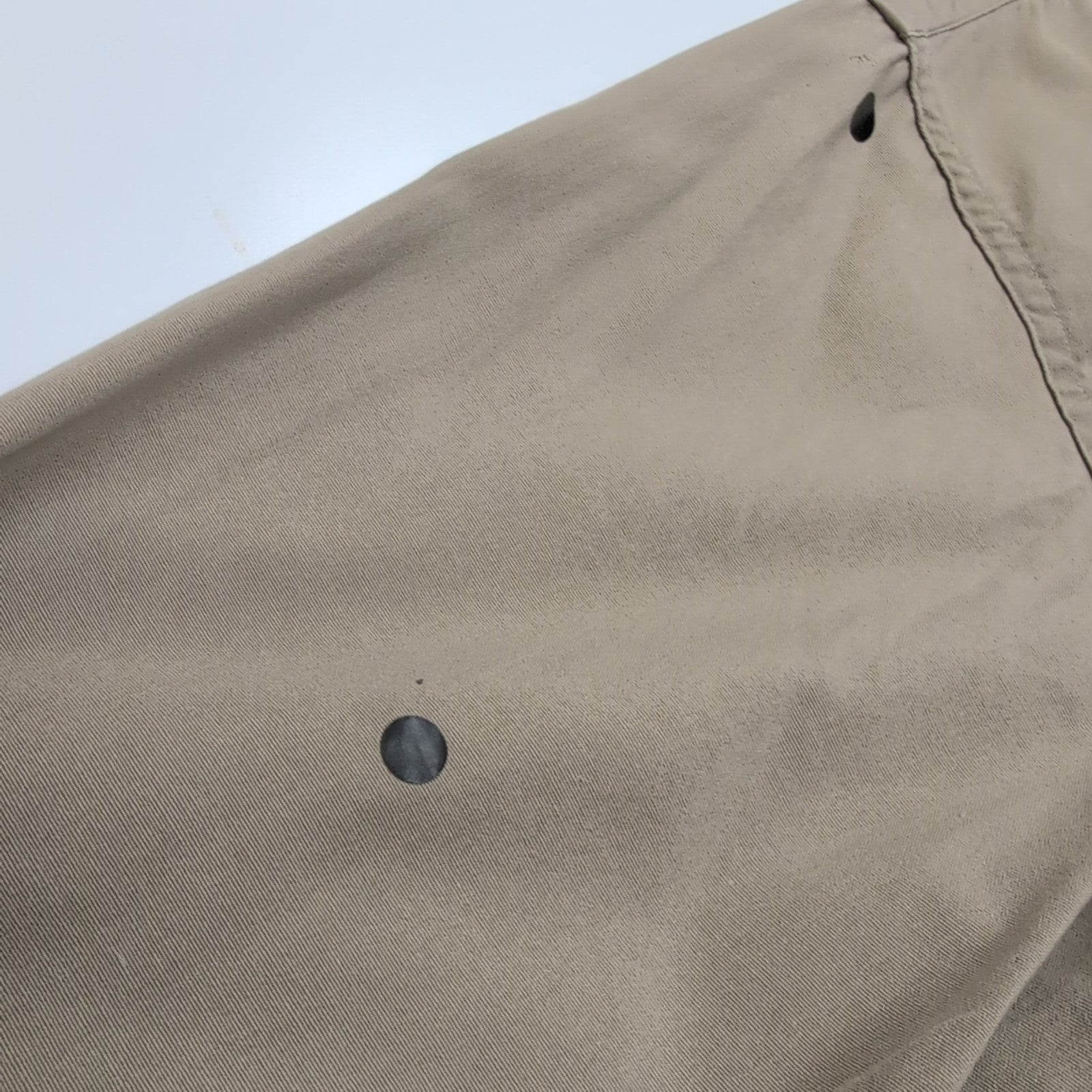 Chemise Creighton Made in USA S 14½ Marron Clair Poplin Coton Homme