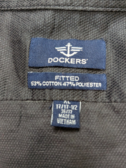 Chemise Dockers noire unie taille L manches longues homme