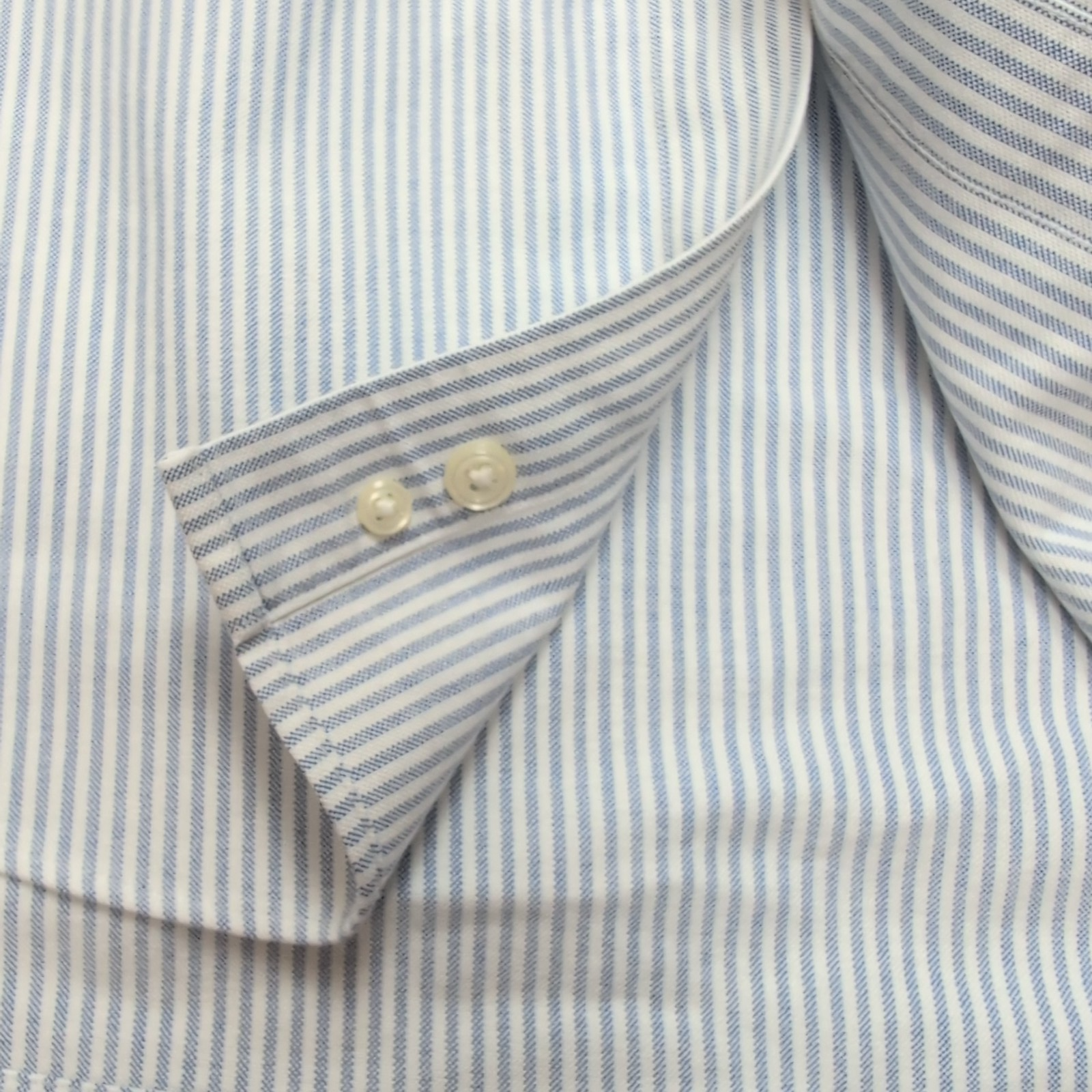 Chemise L.L. Bean bleue à rayures manches longues taille XL