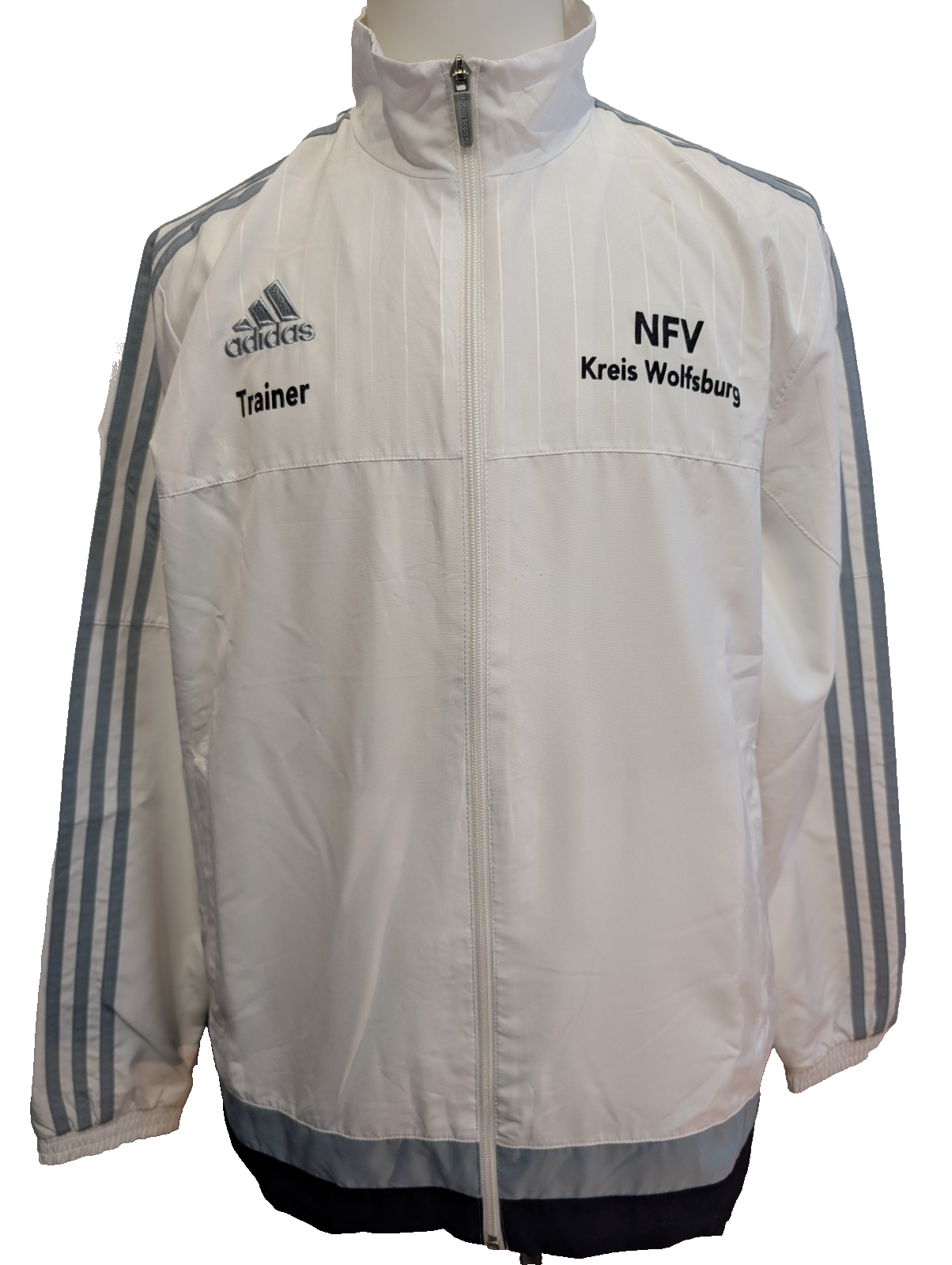 Veste Adidas Trainer Blanche Taille XL (Coupe large - Mesures réelles)