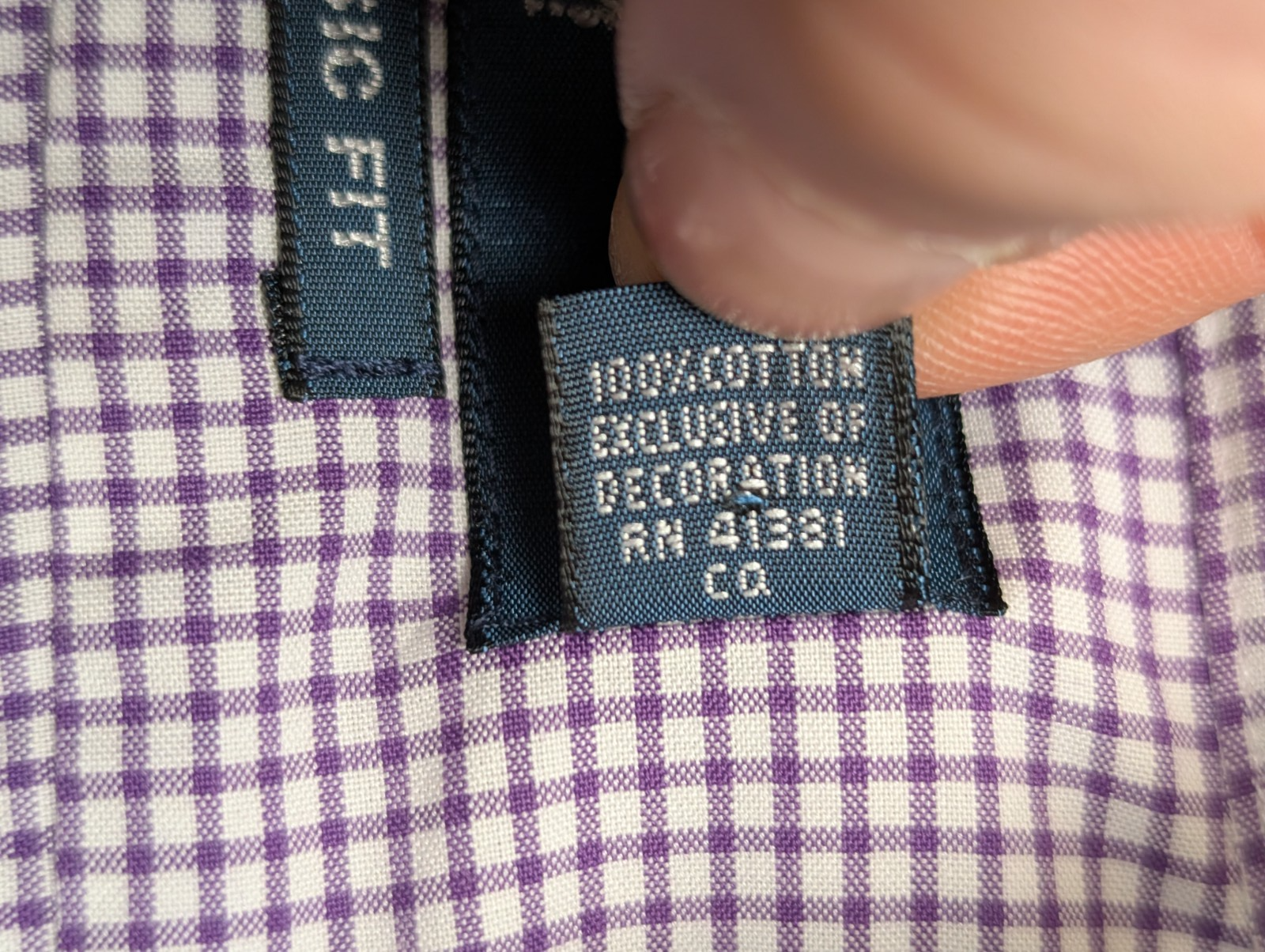 Chemise Polo Ralph Lauren Shirt L XL Classic Fit Vichy Violet Logo Vert Button D