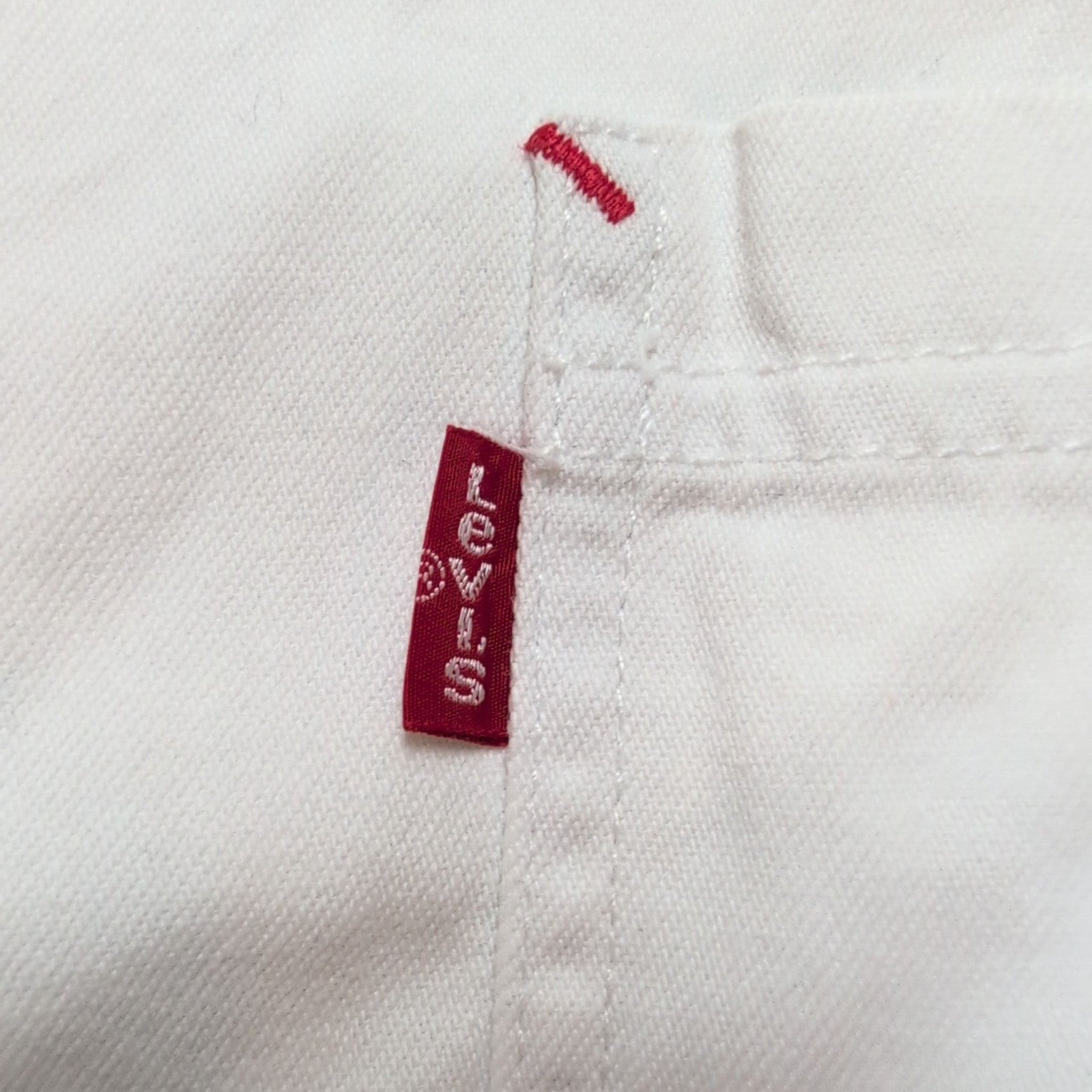 Chemise LEVI'S Homme XL Blanche en Jean Manches Longues Poches