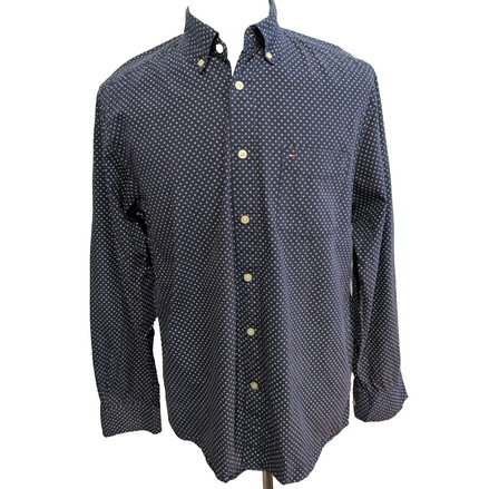 Chemise TOMMY HILFIGER Bleu Marine à Motifs avec Poche Manches Longues T.M