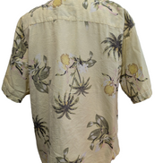 Chemise Hawaïenne Motif Fleurs et Cocotiers - Taille L
