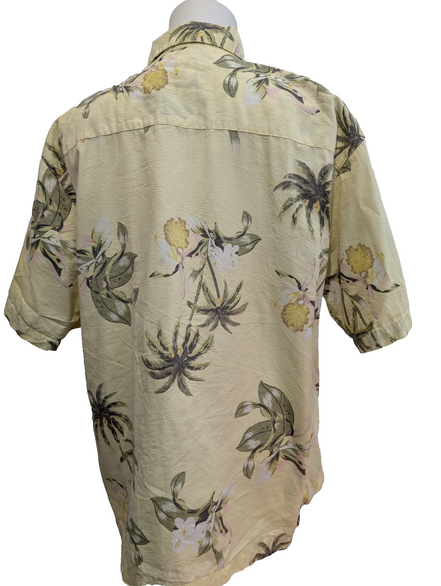 Chemise Hawaïenne Motif Fleurs et Cocotiers - Taille L