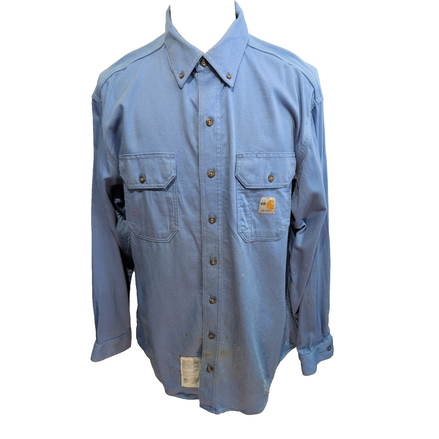 Chemise Carhartt FR L Bleu Workwear Poche Stylo Honduras manches longues