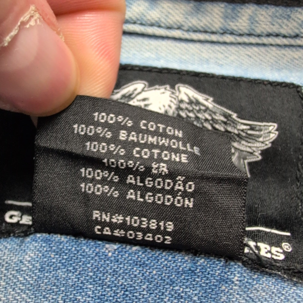 Chemise Harley Davidson Jean XL Dos Imprimé Vintage 100% Coton
