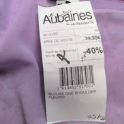 Haut Femme La Redoute Taille 38 Violet Rouge Fleuri Épaule Dénudées Neuf