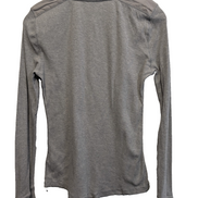 Pull LAUREN Ralph Lauren M gris chiné col zippé logo RL brodé manches longues