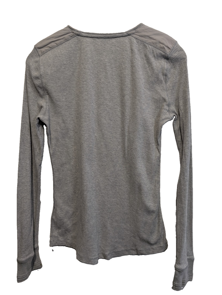 Pull LAUREN Ralph Lauren M gris chiné col zippé logo RL brodé manches longues