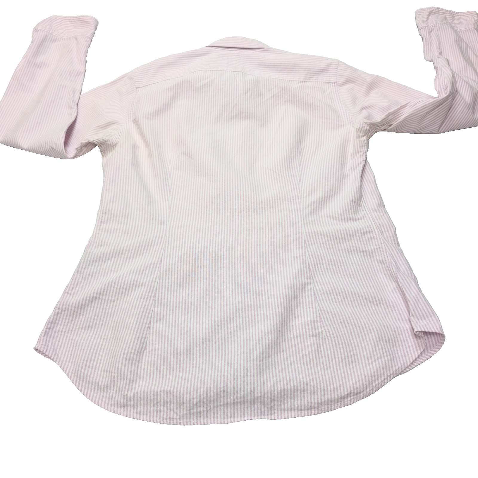 Chemise Ralph Lauren Femme M/L Slim Fit Rose Rayures Oxford 100% Coton