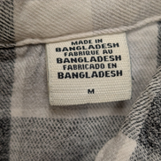 Chemise LEVI'S Western Flanelle à Carreaux Gris et Blanc Manches Longues T.M