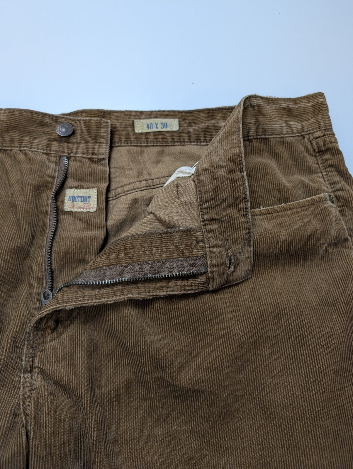 Pantalon Velours Côtelé Polo Ralph Lauren W38 L28 Beige Homme Vintage Jean
