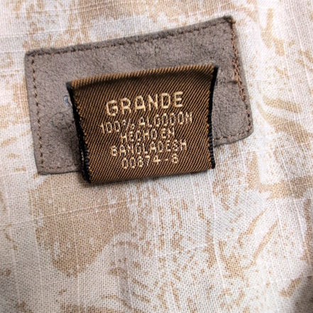 Chemise Hawaïenne St John’s Bay Coton Kaki Poissons Feuillage L