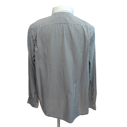 Chemise Polo Ralph Lauren XL Carreaux Noir Col Blanc Sans Logo manches longues
