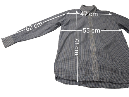 Chemise Beverly Hills Polo Club bleu petits carreaux taille L #114msch