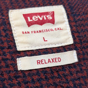 Chemise LEVI'S Relaxed Flanelle Très Épaisse Bordeaux Manches Longues 🔥 - T.L