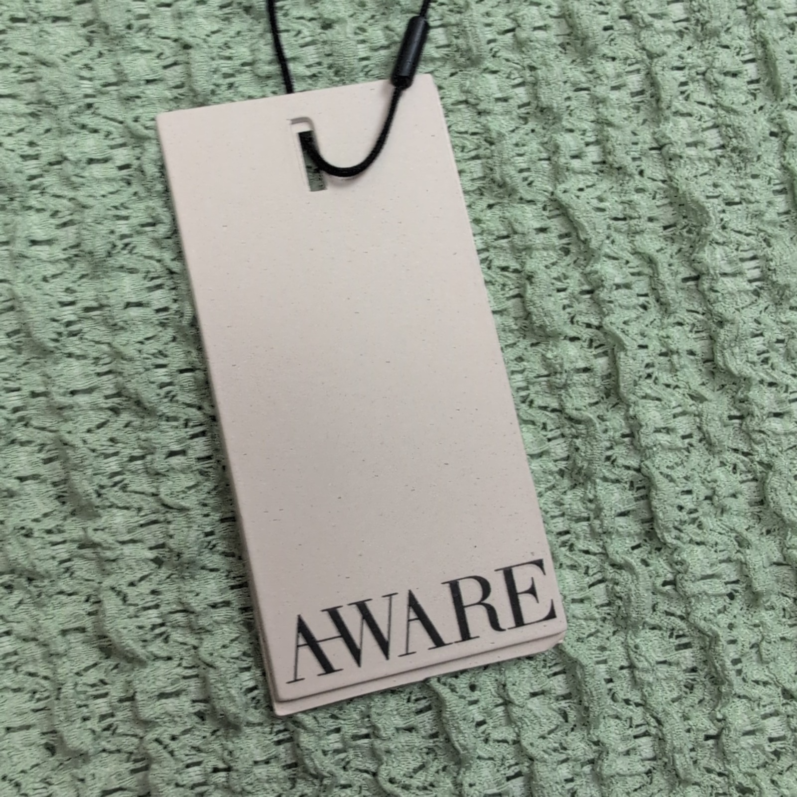 Haut Femme AWARE Vero Moda M Vert Gaufré Extensible Manches Courtes Neuf