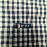 Chemise CHAPS bleu marine à carreaux taille M #179e