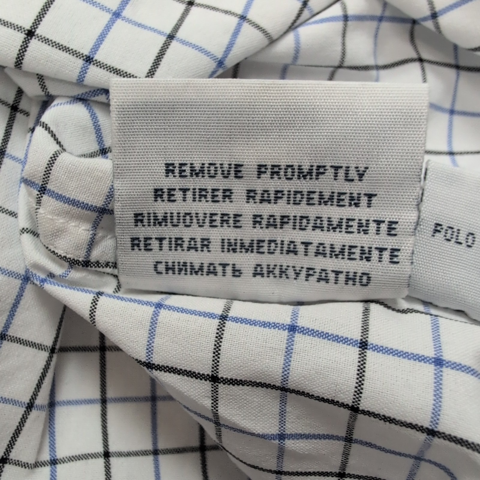 Chemise Polo Ralph Lauren XL Custom Fit Carreaux Bleu Noir Logo Coton