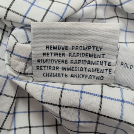Chemise Polo Ralph Lauren XL Custom Fit Carreaux Bleu Noir Logo Coton